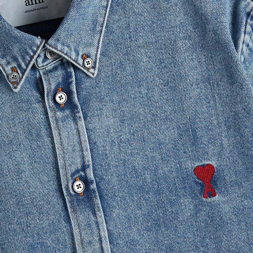 AMI Paris Men's ADC Denim Shirt Blue